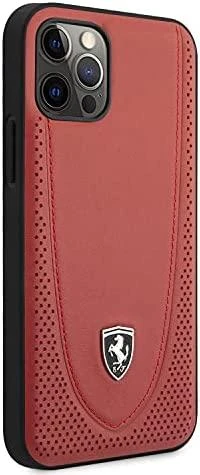 Apple iPhone 12 / 12 Pro Ferrari dėklas Off Track Perforated (FEOGOHCP12MRE) raudonos spalvos
