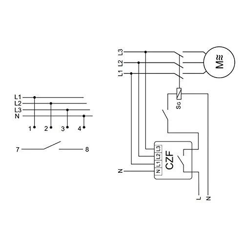 F&F Fazės praradimo ir disbalanso relė 10A 1NO 4sek 55V CZF-B