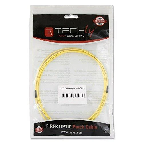 Techly 2m LC/LC 9/125 optinio pluošto kabelis Geltona