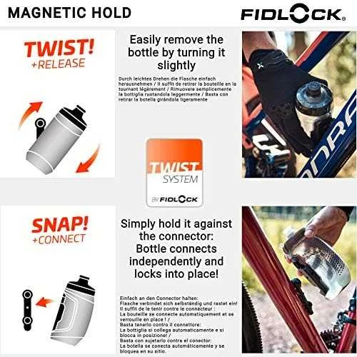 Gertuvė su laikikliu Fidlock Twist 450ml juoda