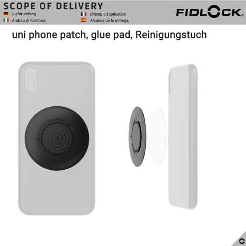 Adapteris telefonui universalus priklijuojamas Fidlock Vacuum uni phone patch