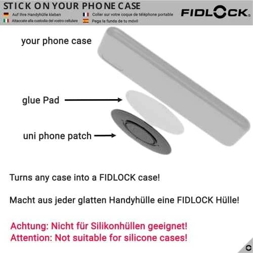 Adapteris telefonui universalus priklijuojamas Fidlock Vacuum uni phone patch