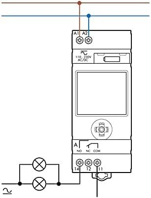 Finder ASTRO skaitmeninis laikrodis / TIME NFC 1P 16A 230V AC / DC 12.A1.8.230.00000