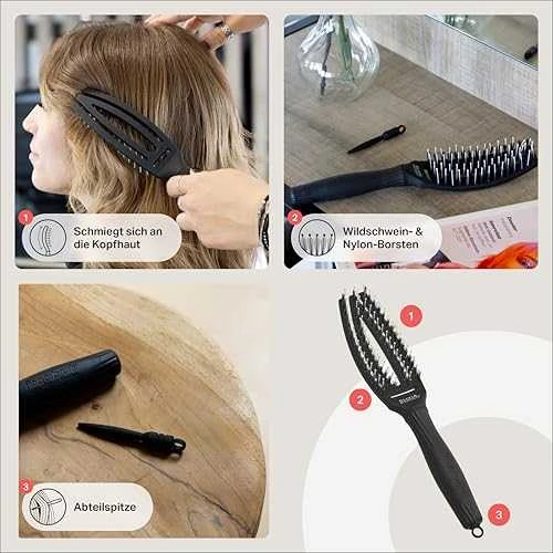 Šepetys plaukų džiovinimui Olivia Garden Fingerbrush Combo Small Hair