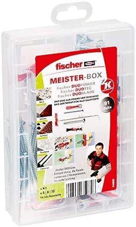 Fischer fischer master box DUOLINE, kaiščiai (šviesi pilka/raudona, su varžtais, 91 vnt.)