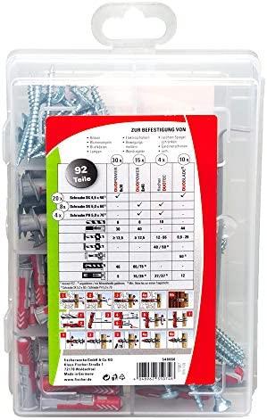 Fischer fischer master box DUOLINE, kaiščiai (šviesi pilka/raudona, su varžtais, 91 vnt.)