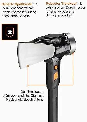 Fiskars Statybininko kirvis/skaldiklis IsoCore XXL