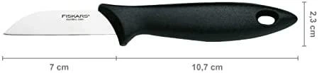 Fiskars "Essential" penkių peilių rinkinys su dėklu