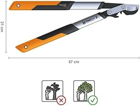 Fiskars PowerGear X sodo žirklės prasilenkiančiais ašmenimis LX92, S (1020186)