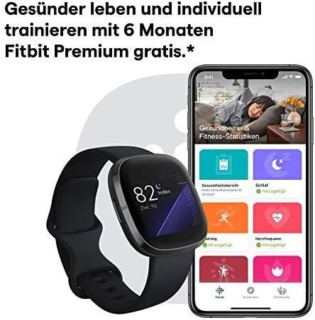 Išmanusis laikrodis Fitbit Sense, Juodas