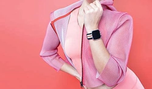 Išmaniojo laikrodžio Fitbit Versa-Lite dirželis, Mėlynos, baltos, rožinės spalvos