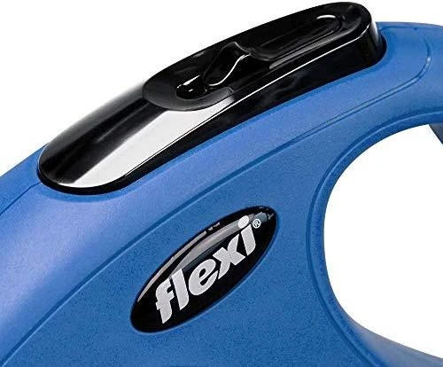 Flexi automatinis pavadėlis New Classic M, mėlynas, 8 m