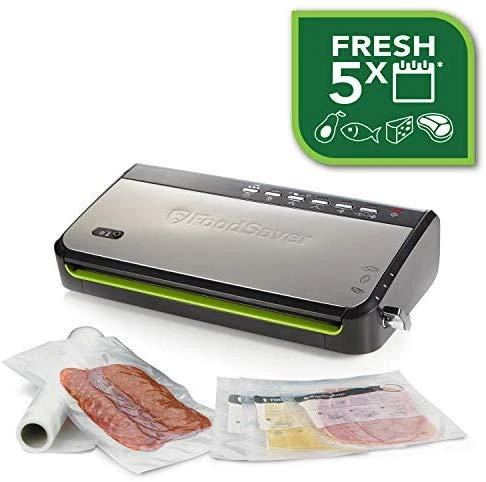 Food Saver Vakuumavimo Aparatas - Foodsaver Ffs005x 0.5 Mbar Juodas Nerūdijančio Plieno