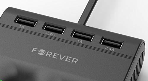 Automobilinis įkroviklis-šakotuvas Forever CSS-05 3 in 1 su 4xUSB ir 3x12V jungtimis