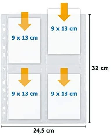 Herma HERMA Fotosichthüllen 90 x 130 mm hoch baltas 250 Hüllen - 7560