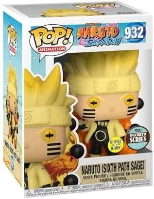 FUNKO POP! Vinilinė figūrėlė Naruto Shippuden - Naruto, 9.5 cm | figūrėlė šviečia tamsoje