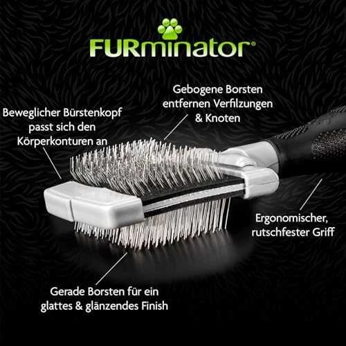 FURminator Didelis kietų šerelių šepetys