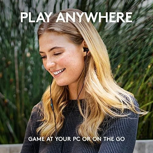 Į ausis įkišamos ausinės žaidimams Logitech G333, Mėlyna