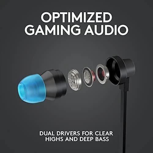 Į ausis įkišamos ausinės žaidimams Logitech G333, Mėlyna