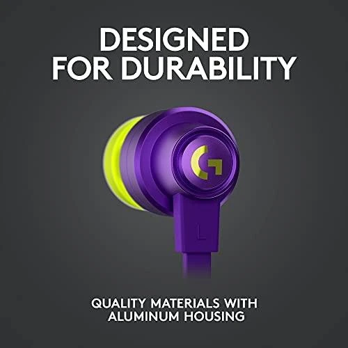 Į ausis įkišamos ausinės žaidimams Logitech G333, Violetinė