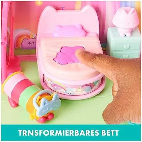 Spin Master Polly Pocket Gabi katės namelis – stebuklingi miegamojo kambariai + katės figūrėlė (GXP-912216)