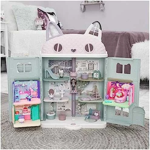 Spin Master Polly Pocket Gabi katės namelis – stebuklingi miegamojo kambariai + katės figūrėlė (GXP-912216)