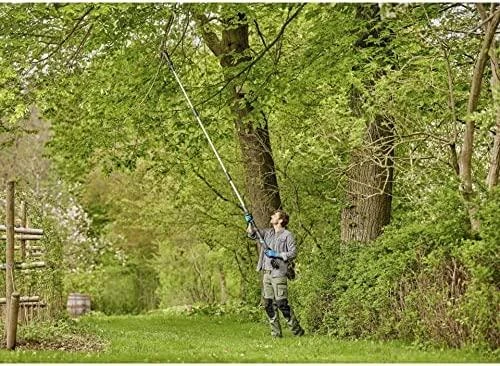 Gardena Akumuliatorinės teleskopinės genėjimo žirklės HighCut 360/18V P4A, paruoštas naudojimui rinkinys