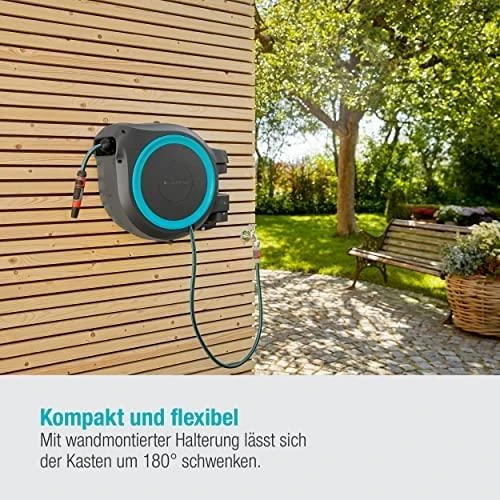 Gardena sieninė automatinė ritė žarnai "RollUp M/L" 25m, 13mm