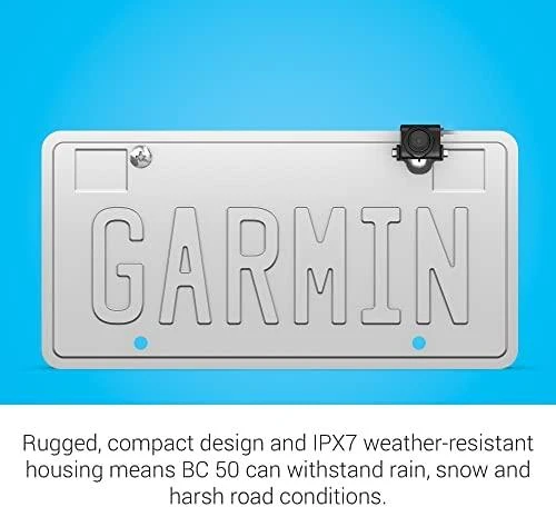 Garmin BC 50 Belaidė užpakalinio vaizdo kamera su registracijos numerio laikikliu