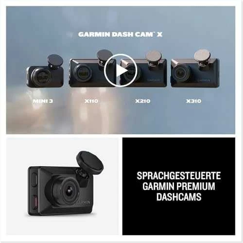 Garmin Dash Cam™ X310  4K vaizdo registratorius su jutikliniu ekranu, 140 laipsnių apžvalgos lauku ir integruotu poliarizatoriumi „Clarity™“