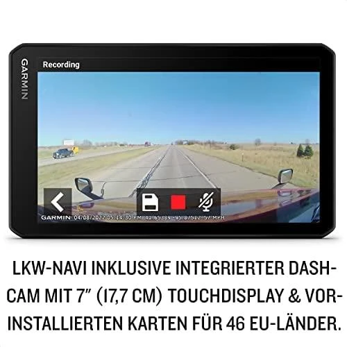 Garmin dēzlCam LGV710 7" Sunkvežimio palydovinė navigacija su įmontuotu vaizdo registratoriumi