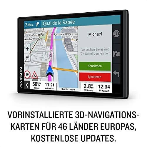 Garmin Drive 66 Navigatorius su eismo informacija ir išmaniojo telefono programėle