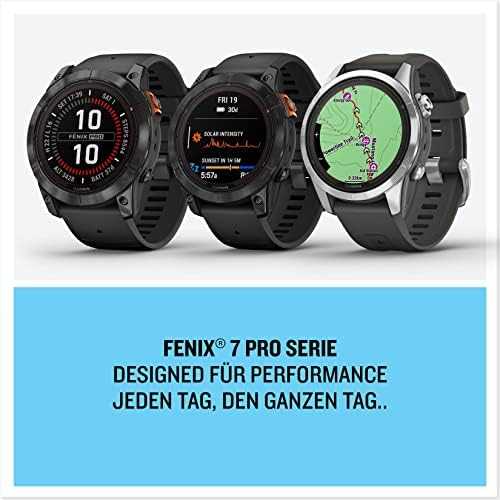 Išmanusis laikrodis Garmin Fenix 7 Pro Solar, Pilkos skalūno spalvos, su juodu dirželiu
