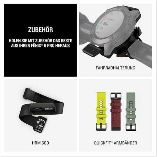 Išmanusis laikrodis Garmin fēnix® 8 Pro – 51 mm, AMOLED Sapphire, titanas su grafito spalvos / juodu silikoniniu dirželiu | 010-03199-11