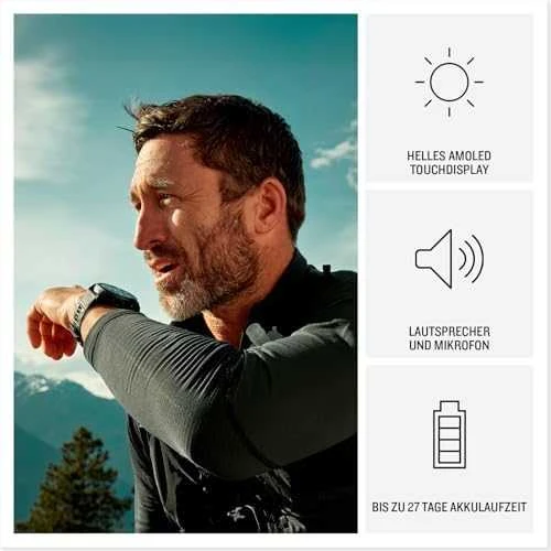 Išmanusis laikrodis Garmin fēnix® 8 Pro – 51 mm, AMOLED Sapphire, titanas su grafito spalvos / juodu silikoniniu dirželiu | 010-03199-11