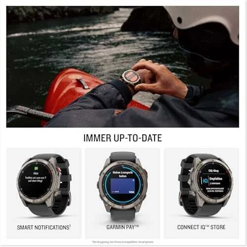 Išmanusis laikrodis Garmin fēnix® 8 Pro – 51 mm, AMOLED Sapphire, titanas su grafito spalvos / juodu silikoniniu dirželiu | 010-03199-11