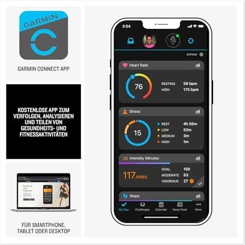 Išmanusis laikrodis Garmin Forerunner® 165 Music Uogų / alyvinės spalvos
