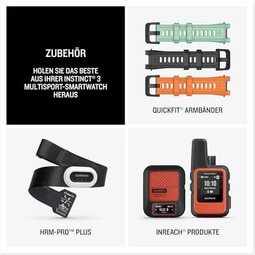 Išmanusis laikrodis Garmin Instinct 3 – 45 mm, AMOLED Juodas su juodu dirželiu