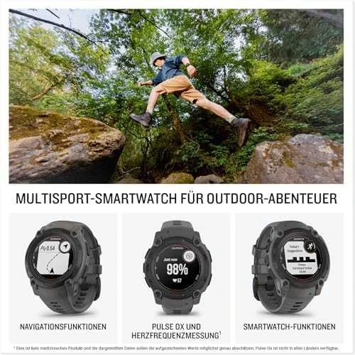 Išmanusis laikrodis Garmin Fenix E, 47 mm, AMOLED, Pilkai melsvos spalvos plienas, Juodo silikono dirželis
