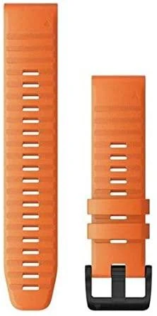 Išmaniojo laikrodžio Garmin greitai atsegamas, silikoninis dirželis, Oranžinės spalvos, 26mm