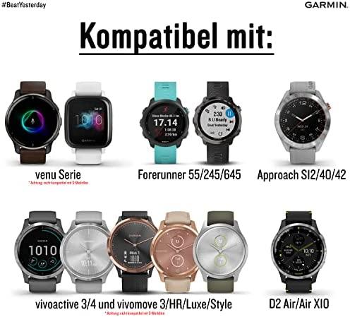 Išmaniojo laikrodžio Garmin greitai atsegamas odinis dirželis, Smėlinės spalvos, 20mm