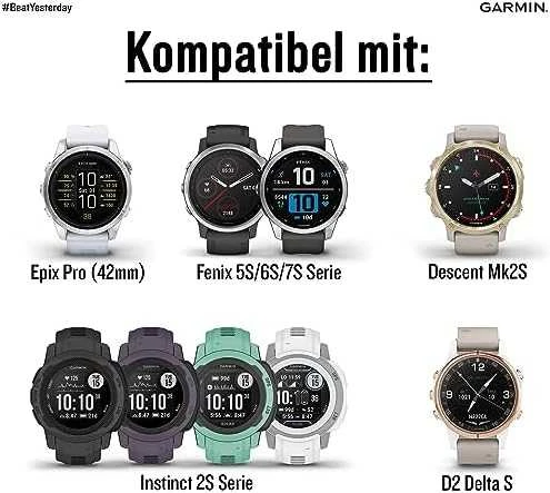 Garmin  22 mm UltraFit nailoninė juosta, Pilkos spalvos