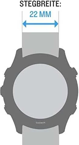 Garmin Forerunner 265 Greitai atsegamas laikrodžio dirželis, 22 mm, Juodas