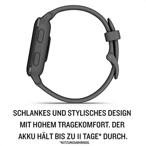 Išmanusis laikrodis Garmin Venu® Sq 2 Skalūnų spalvos aliuminio apvadas su šešėlio pilkos spalvos korpusu ir silikoniniu dirželiu