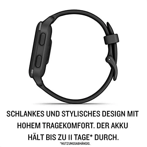 Išmanusis laikrodis Garmin Venu® Sq 2 Skalūnų spalvos aliuminio apvadas su šešėlio pilkos spalvos korpusu ir silikoniniu dirželiu