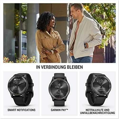 Išmanusis laikrodis Garmin vívomove® Trend, Persikinės aukso spalvos nerūdijančiojo plieno apvadas su dramblio kaulo spalvos korpusu ir silikoniniu dirželiu
