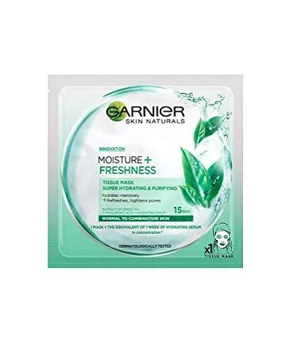 GARNIER Skin Naturals Moisture + FRESHNESS itin drėkinanti valomoji veido kaukė 32g