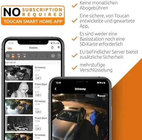 Piper „Toucan Wireless Outdoor Camera Pro“.