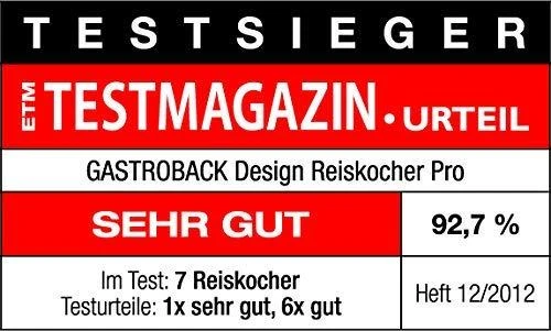 Gastroback mechaninė ryžių viryklė 42518 Sidabrinis, 700 W, Funkcijos Tinka virti ryžius, daržoves, taip pat tinka maisto temperatūrai palaikyti, pvz., sriuboms,