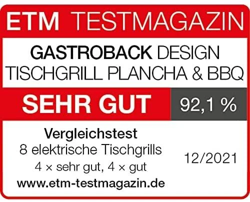Gastroback 42524 Design Tisch-Grilis Plancha & BBQ 2.000W